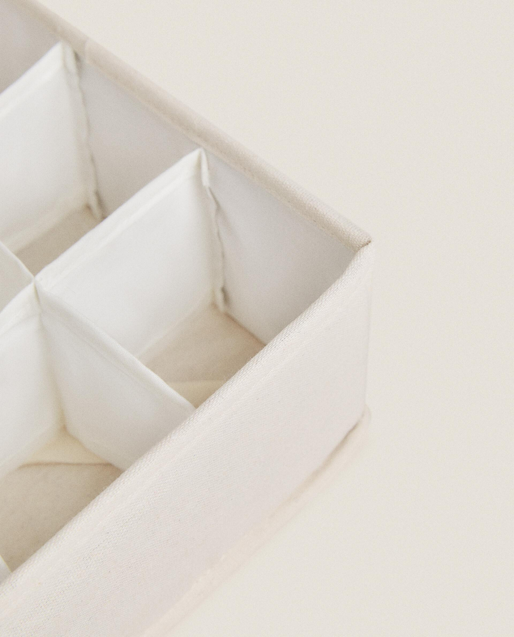 Коробка для хранения Zara Home, хлопок, бежевый, 7294/099