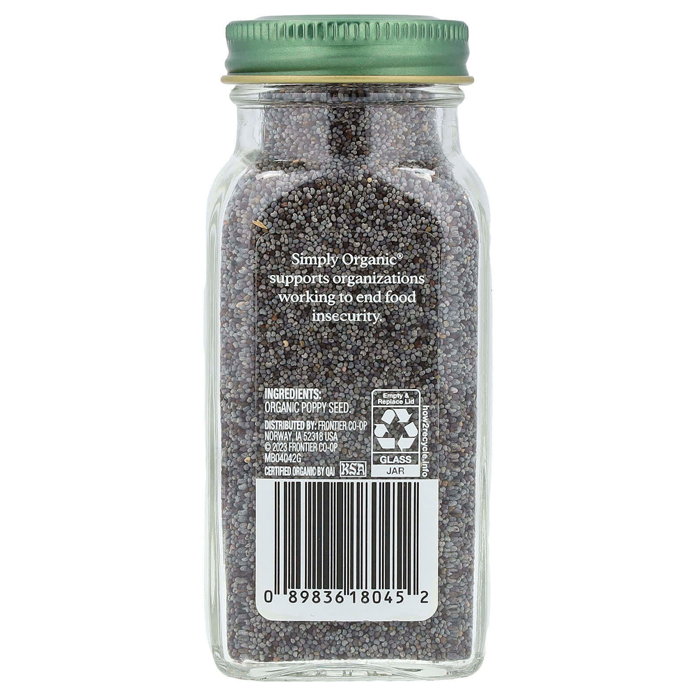 Simply Organic, Мак, 96 г (3,38 унции)