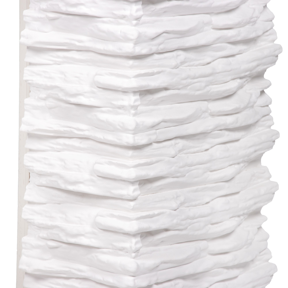 Портал Firelight Porto 25 камень белый, шпон беленый дуб