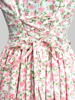 Платье AiZmode 11 короткое в цветок со шнуровкой на спине и пышной юбкой