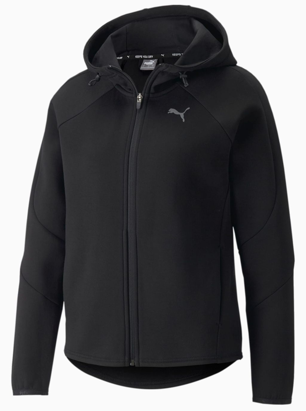 Женская Кофта теннисная Puma Evostripe Full Zip Hoodie - черный
