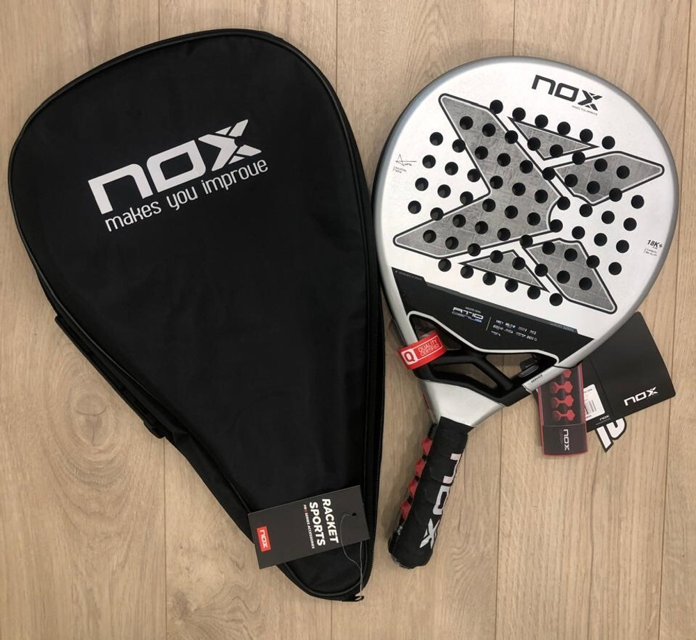 Ракетка для падел Nox AT10 Luxury Genius 18K Alum 2.4 с дополнительным нанесением «Rotor»