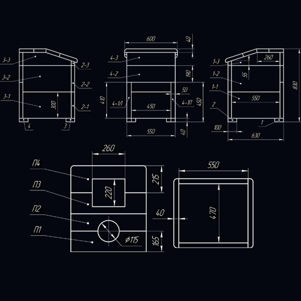 Чугунная печь для бани Комплект GFS ЗК 18 (П2) Президент 830/40 Талькохлорит