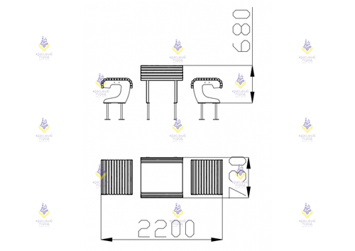 Столик со скамьями для настольных игр