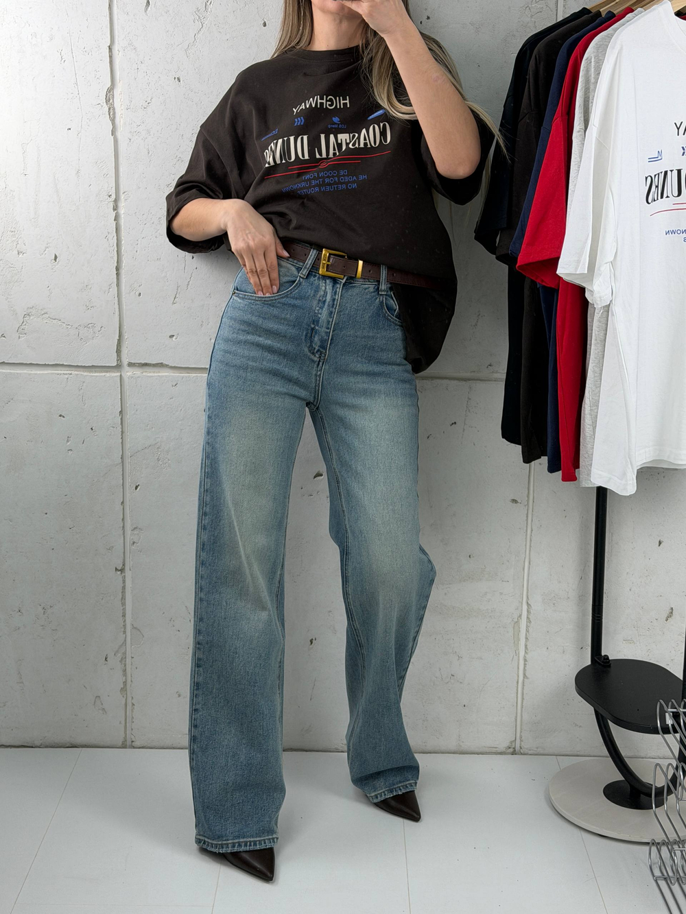 Брюки джинсовые артикул 72618 цвет "голубой"