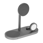 Зарядная станция MagSafe uBear Stage Ultra для iPhone, Apple Watch и AirPods (Qi2) Беспроводная зарядка: Qi 15 Вт, Qi 5 Вт, магнитное крепление для быстрой зарядки Apple Watch (Qi 5 Вт). Проводная зарядка: нет. Сертификация Qi2. Есть LED-индикация