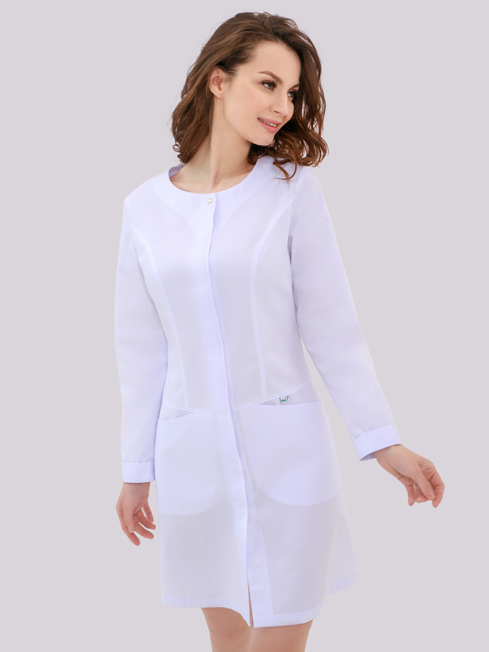 Женский медицинский халат с длинным рукавом Медис