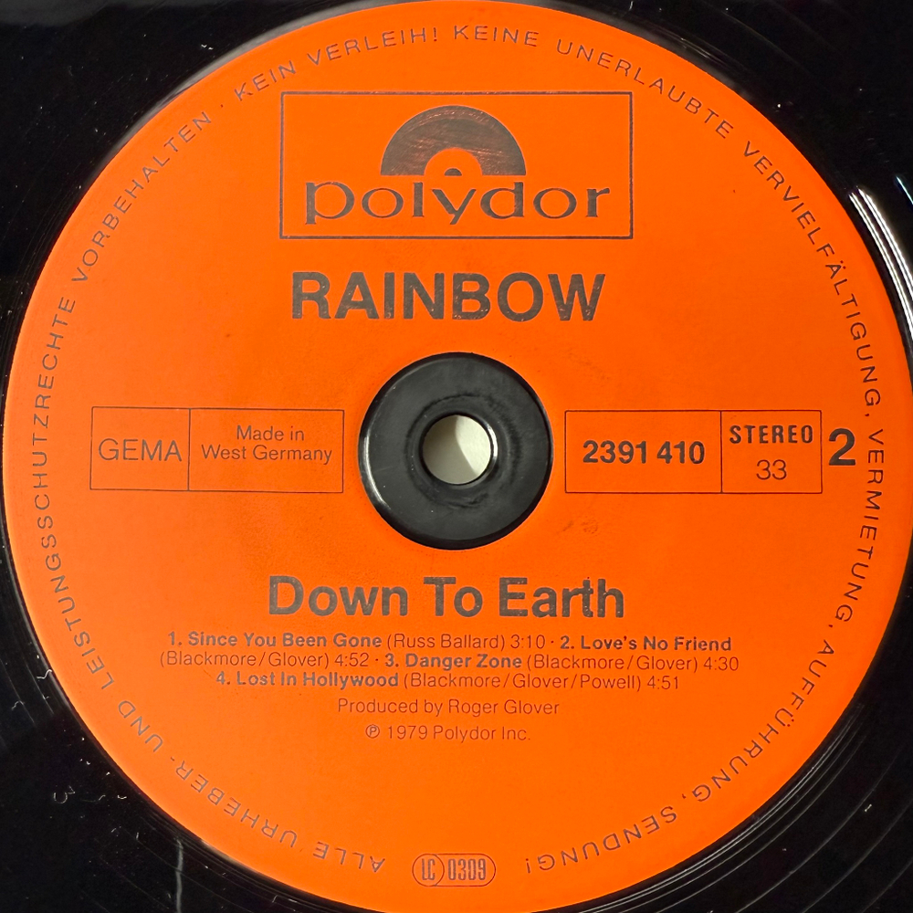 Rainbow - Down To Earth (Германия 1979г.)