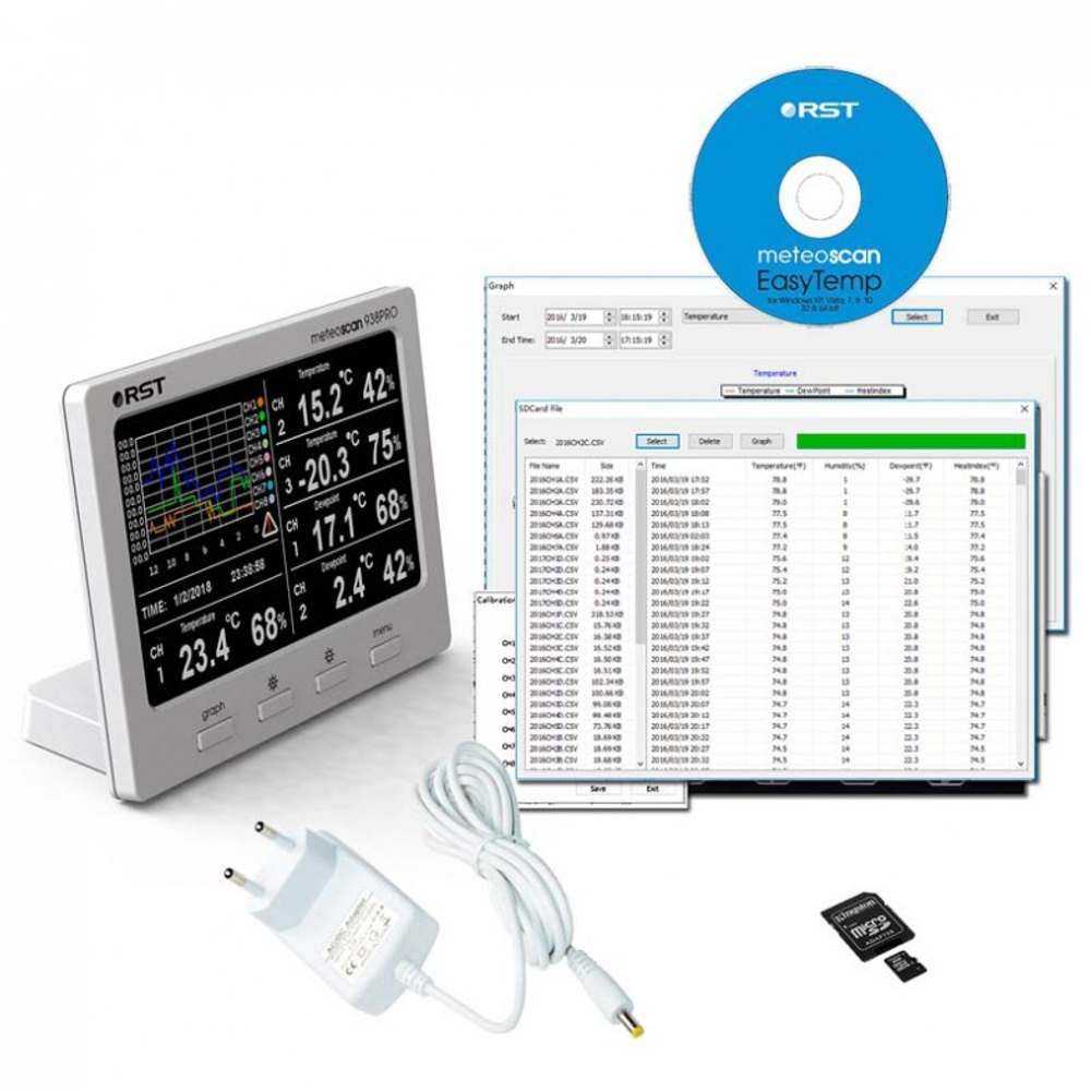 Профессиональная метеостанция RST MeteoScan 938pro