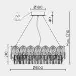Подвесная люстра Modelux ML.7445.600 GD
