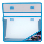 Папка А4 на кнопке, прозрачный пластик, дизайн на уголке, 50мм, микс 12 дизайнов