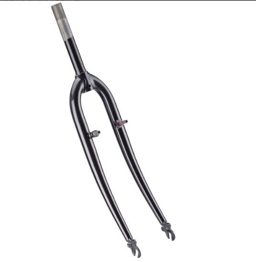 Вилка 26" 1"  жесткая резьб. V-Brake черная (Nav. 250), арт.110225