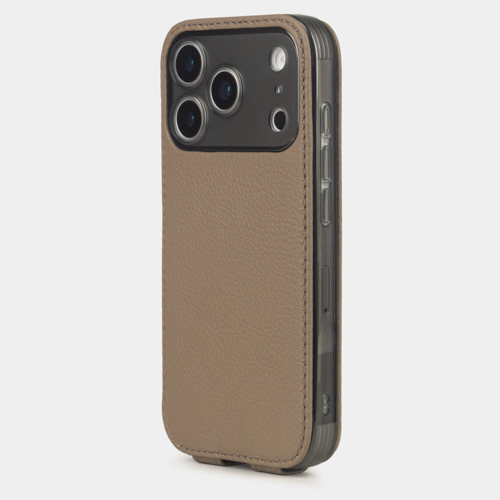 Кожаный чехол для iPhone 17 Pro, теленок цвета капучино