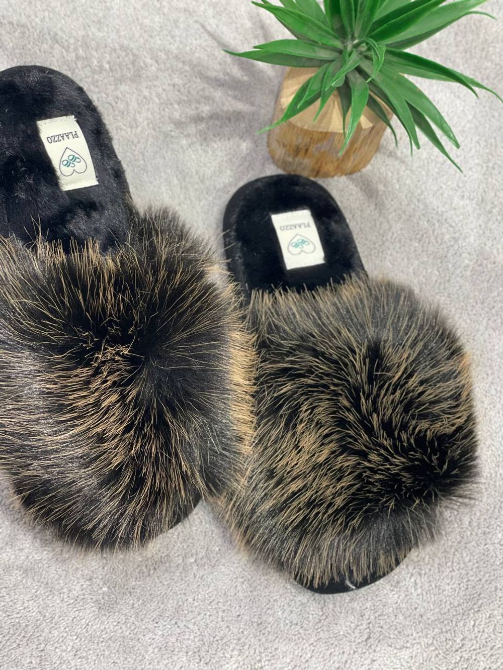 Домашние тапочки Пушистики Люкс