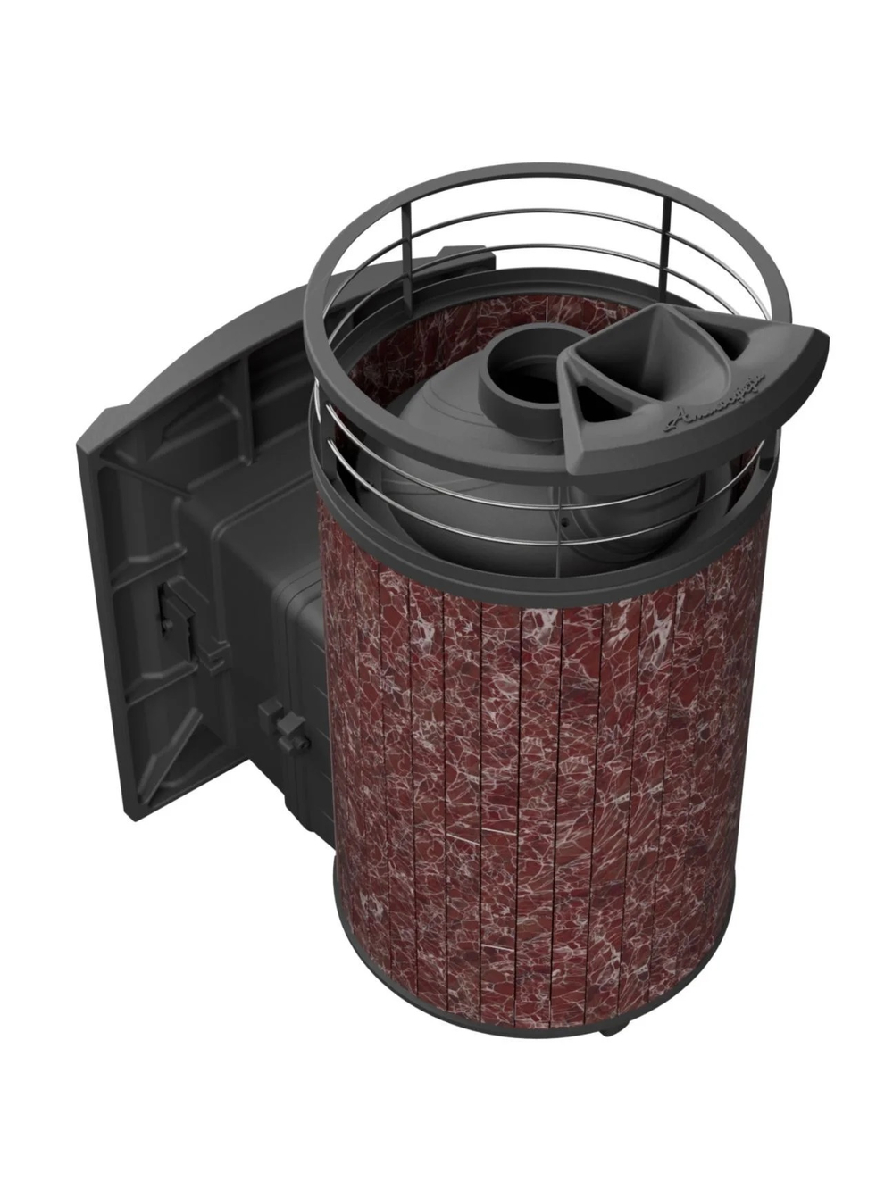 Печь банная «Атмосфера L» Россо Леванто ЛАМЕЛЬ+СЕТКА