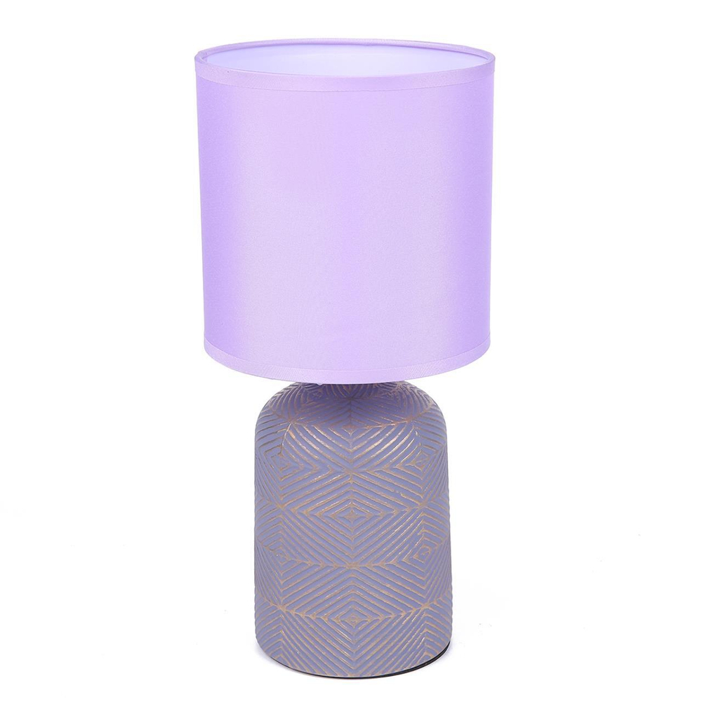 8220/1T MODERNI LN25 385 сиреневый, керамика/текстиль Настольная лампа Е27 1*60W 220V NIANA