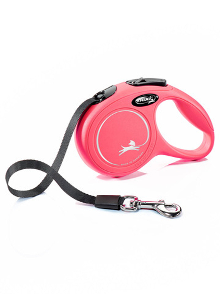 Поводок-рулетка Flexi New Classic XS. Лента 3 м. для собак до 12 кг. Красный