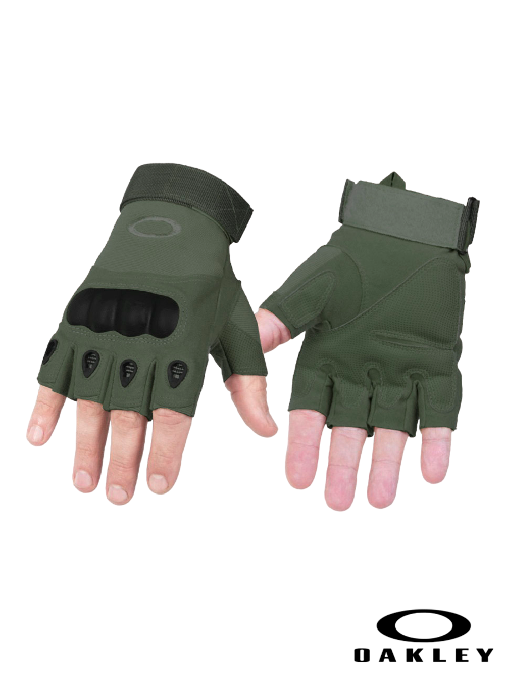 Перчатки беспалые с костяшками Oakley Factory Pilot Gloves (OK-323). Олива