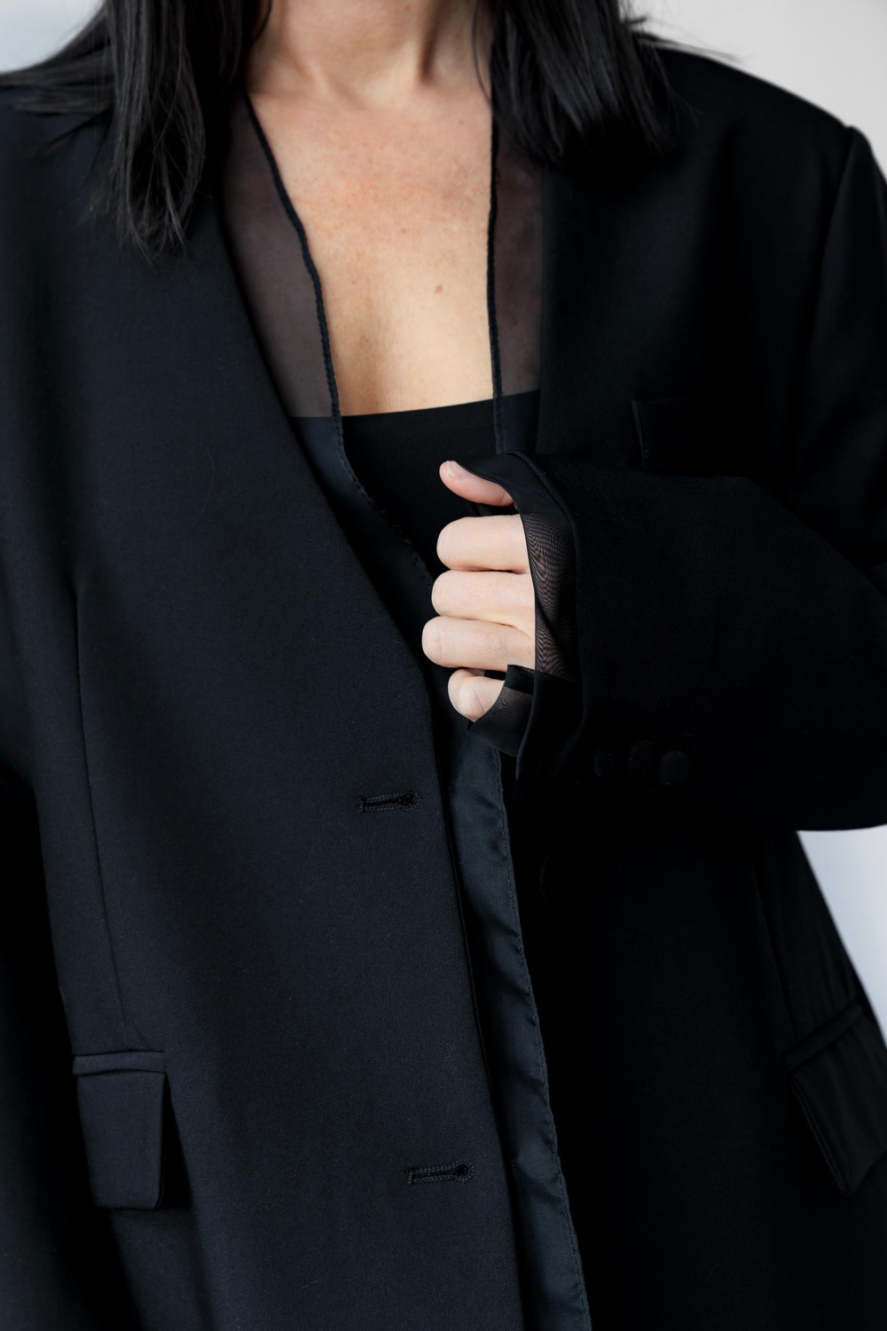 Пиджак апсайклинг с вуалью