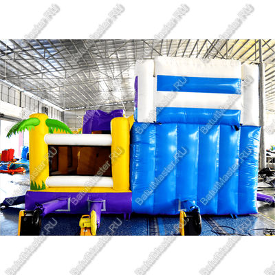 Коммерческий батут "Белый клык" с механизированной головой, размер 6*6*4 м