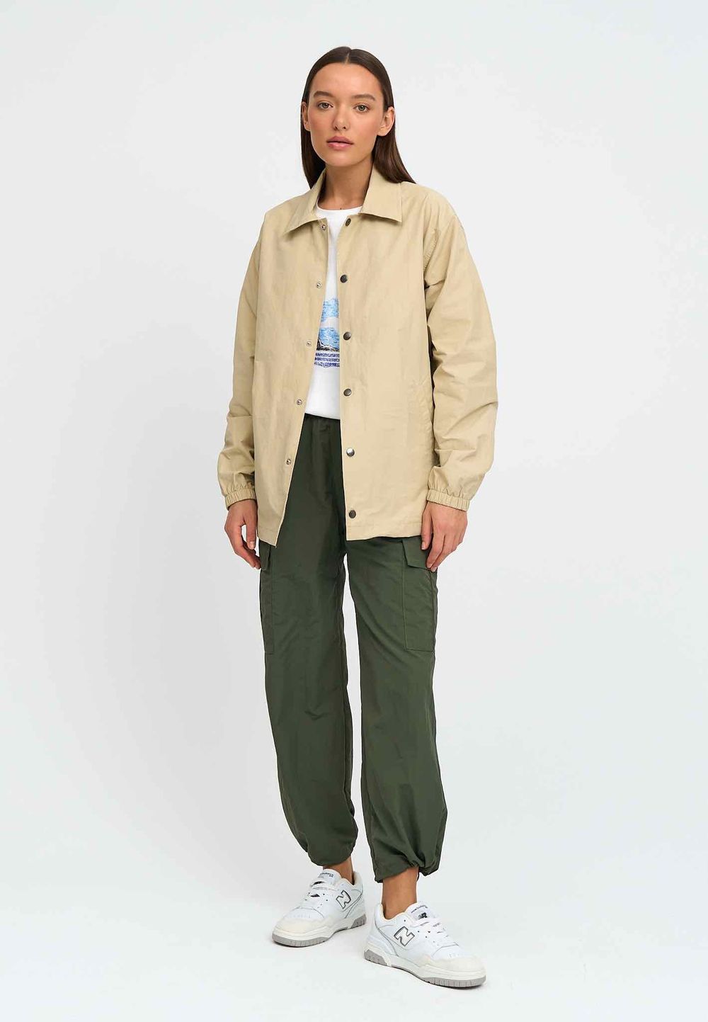 Куртка Kefirmaykifer Коуч Оверсайз песочный