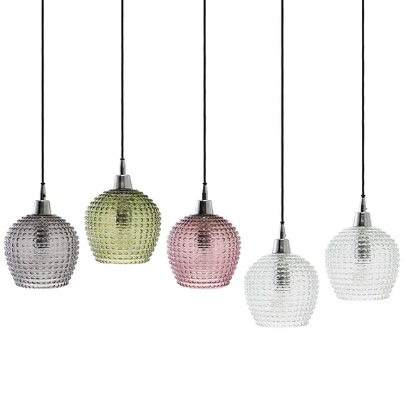 Светильник подвесной каскадный Aurora, 110х18 см, сливовый/зеленый/серый