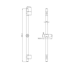 Стойка для душа 650 мм Milardo SIM6500M17 "Simp" нерж. сталь, хром, ПАКЕТ