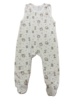 Ползунки длинные на кнопках из футера (100% хлопок с начесом) на рост 86 см