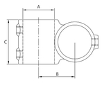 KUPO KPC-A1412 90 Degree crossover pipe clamp (tube O.D. 42.4mm). Зажим для труб