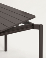 Раздвижной алюминиевый стол для улицы Zaltana с матовой черной отделкой 180 (240) x 100 см