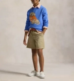 Хлопковый свитер с собакой и интарсией Ralph Lauren