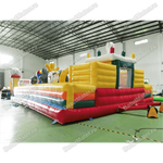 Надувной батут с крышей "Злой страшный серый волк"