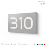 Номер на дверь 310, табличка на дверь для офиса, квартиры, кабинета, аудитории, склада, серая 120х70 мм, Айдентика Технолоджи
