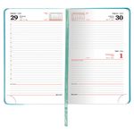 Ежедневник датированный 2022 А5 138x213 мм BRAUBERG "Glance", под кожу, бирюзовый, 112814