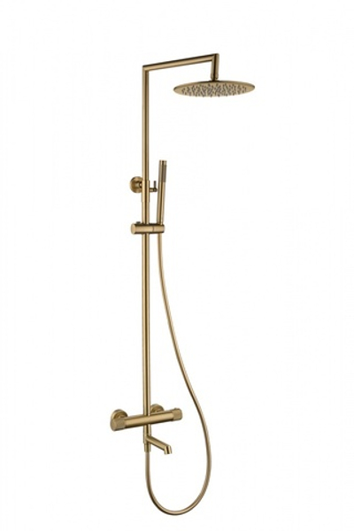 19170-S Душевая система с термостатом (Мат. Золото) GANZER (5/1шт)