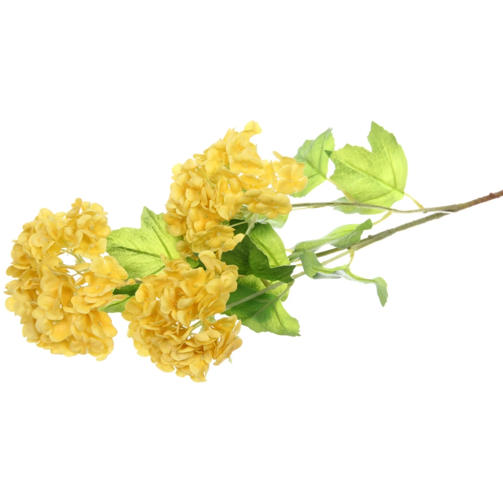 Цветок искусственный «Natur» 66см Гортензия желтая