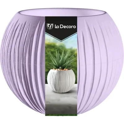Кашпо для цветов пластиковое 0,3л d-13,3см «Сфера Мини» Лавандовый сорбет
