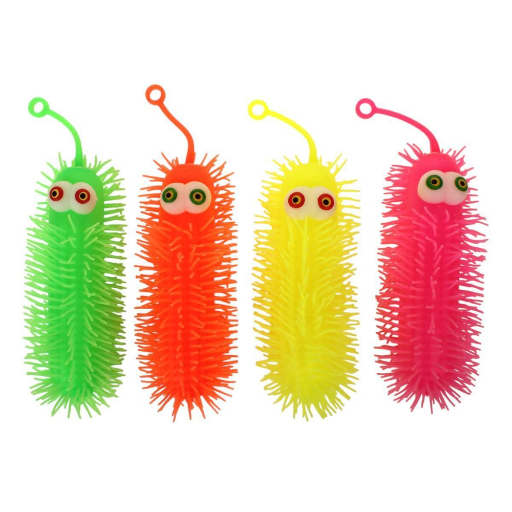 Мякиш волосатик со светом 20 см, 4 цвета, с-30417