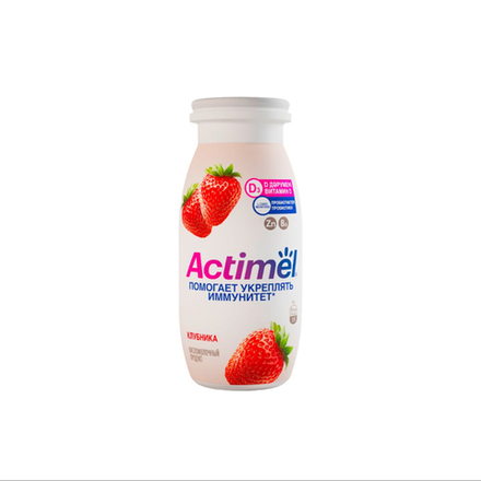 Йогурт Actimel супермикс клубника 95 гр