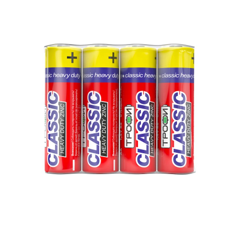 Батарейки Трофи R6-4S CLASSIC HEAVY DUTY Zinc