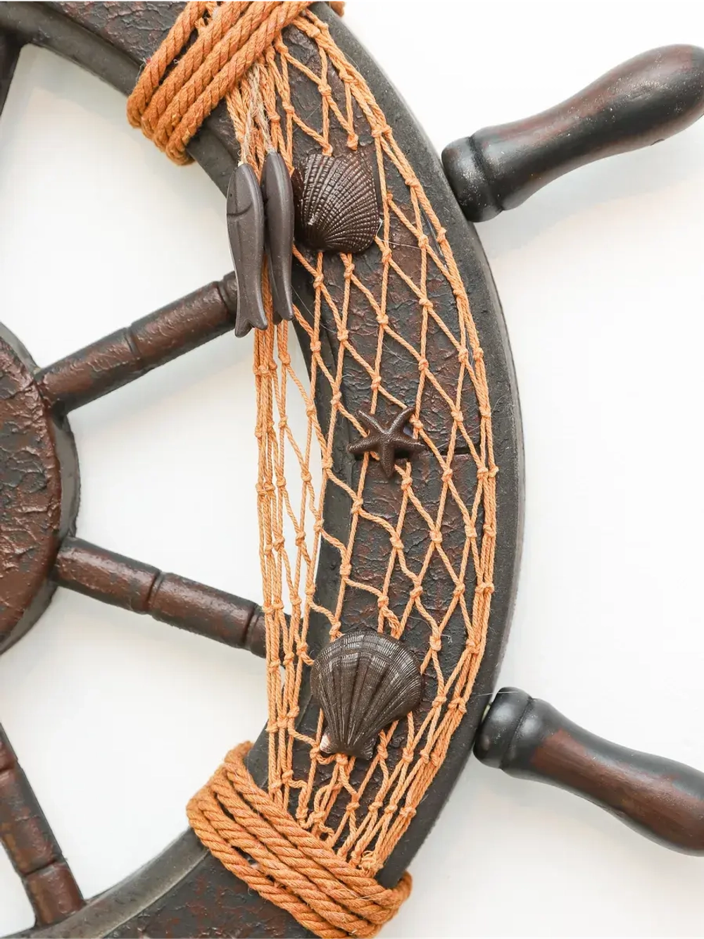 Декор для дома на стену "Штурвал" 62 см