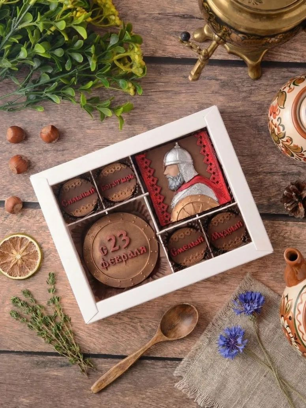 Набор подарочный "Русский богатырь" #4 / Фигурный шоколад