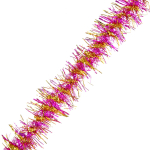 Мишура "Огонёк" 2 м 9 см, Фуксия/Золото (Серпантин)