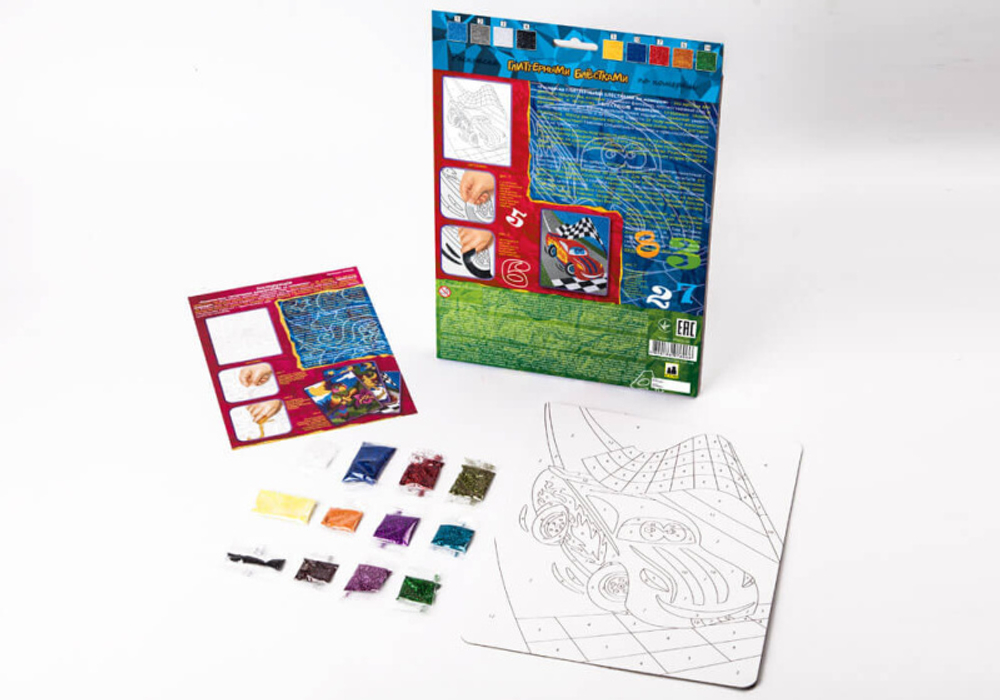 Набор для творчества «Раскраска глитерными блестками по номерам» РГН-02-02