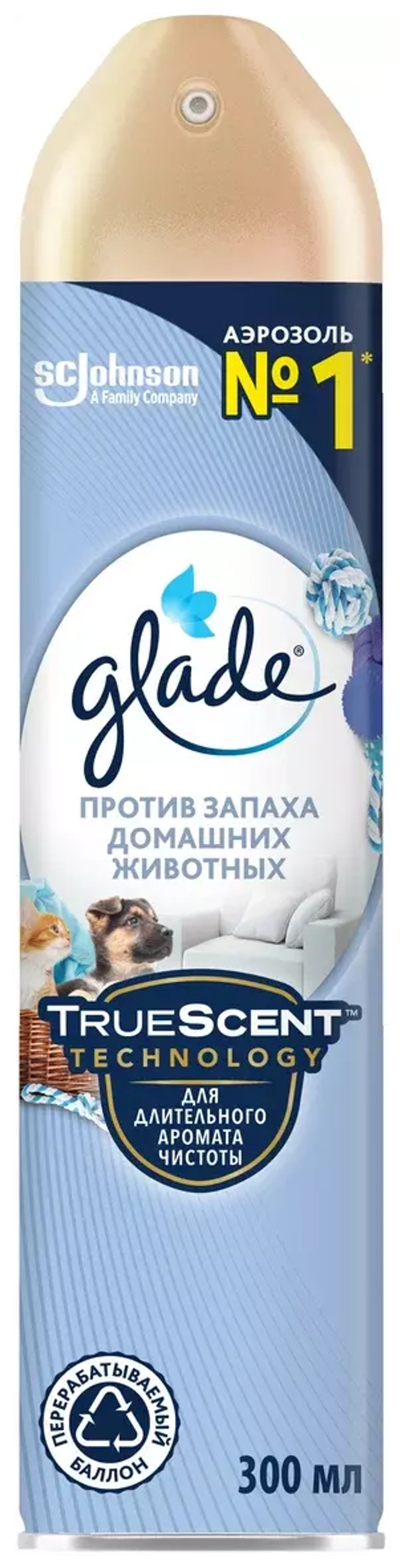 Glade освежитель воздуха Против запаха домашних животных, 300 мл