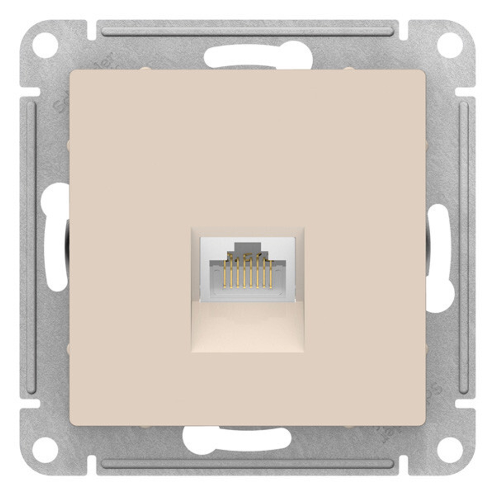 Schneider Electric AtlasDesign Розетка компьютерная RJ45, категория 5Е (бежевый)