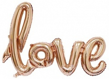 Фигура-слово "Love" розовое золото (воздух) 104 см