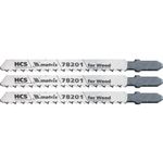 Полотна для электро лобзика по дереву, 3 шт, T101B, 75 х 2.5 мм, HCS Matrix Professional, 78201