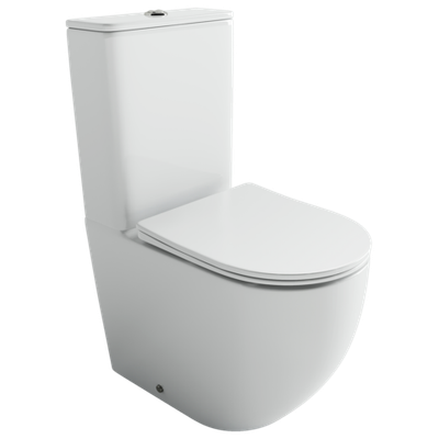 Напольный пристенный унитаз Mia Торнадо с бачком сиденье микролифт белый арт CN1801T
