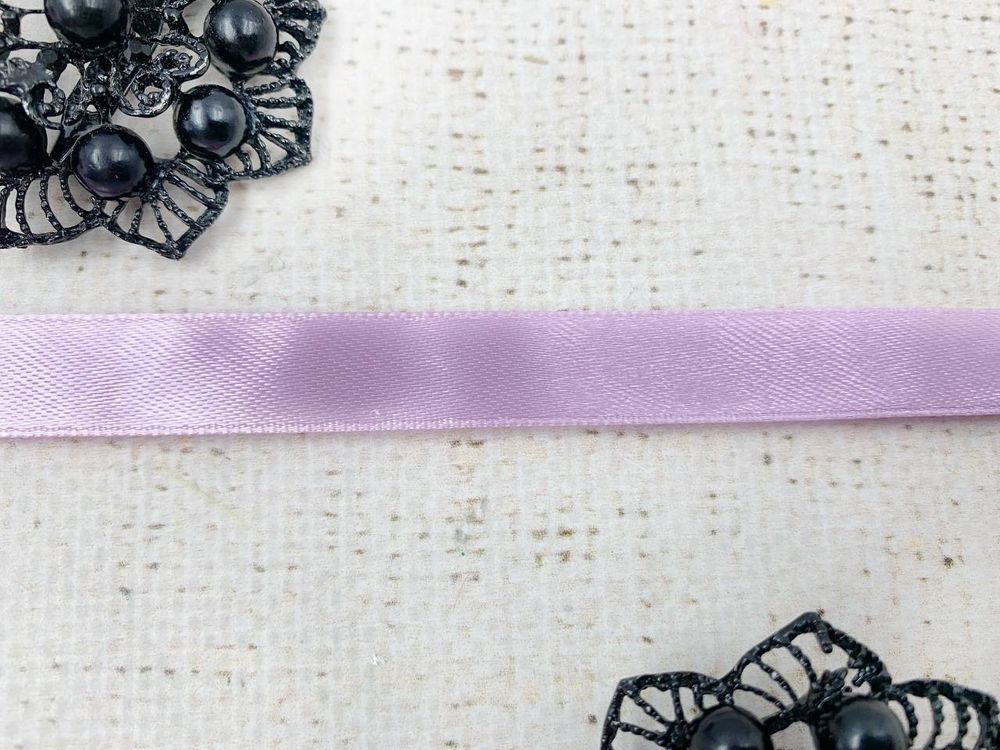 Лента атласная, ш. 1,2 см, светло-сиреневый